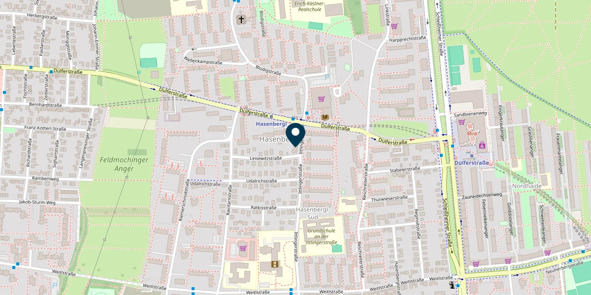 Standort von Zahnarztpraxis Georges Mengoué auf OpenStreetMap - Ittlingerstr. 53, 80933 München